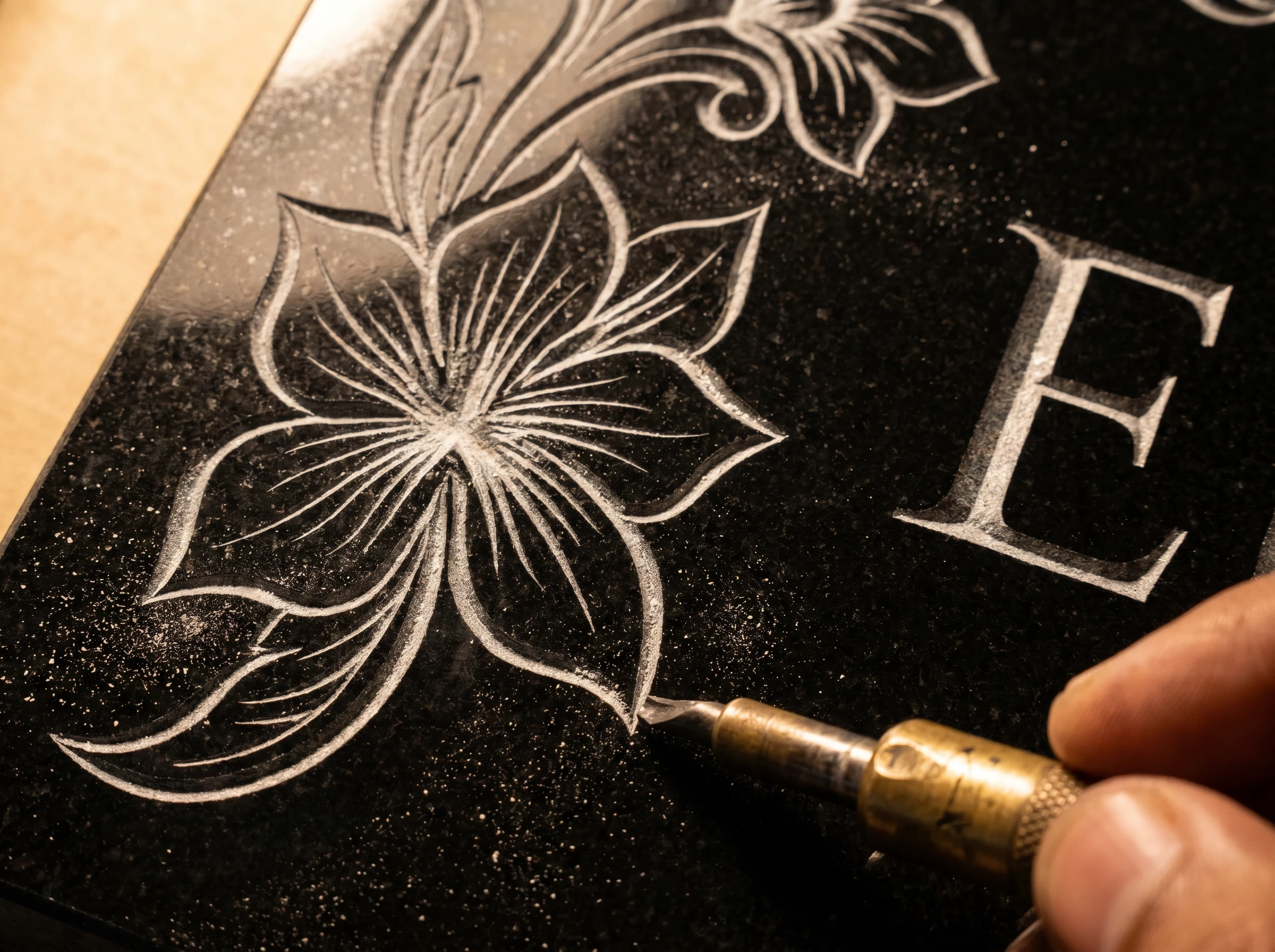 Precision engraving detail