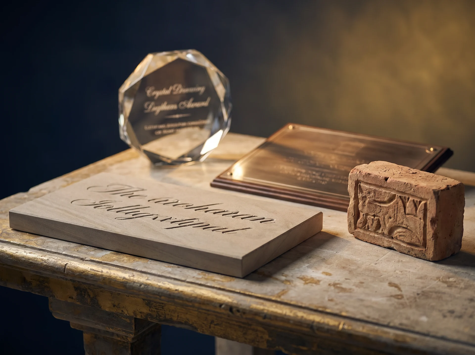 Custom engraved signs awards plaques and commercial samples