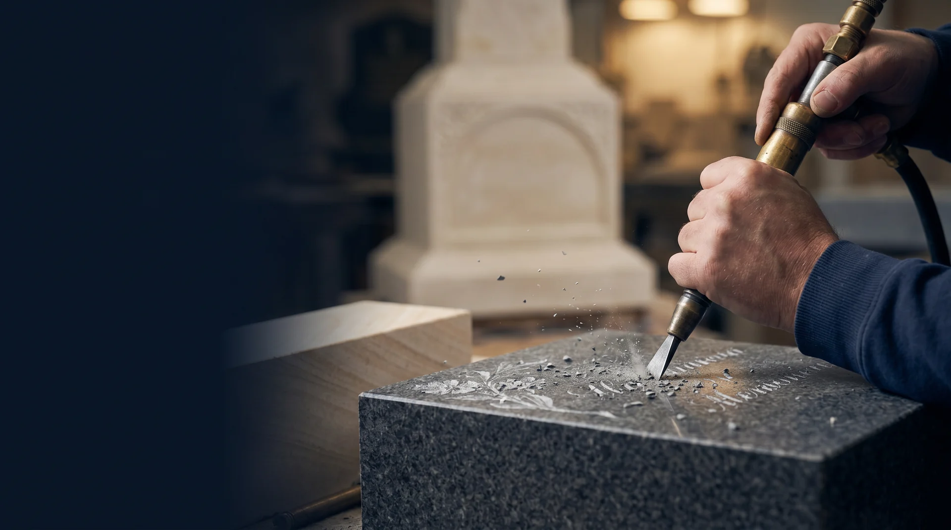 Premium engraved stone detail for The Engraving House in Lithonia Georgia