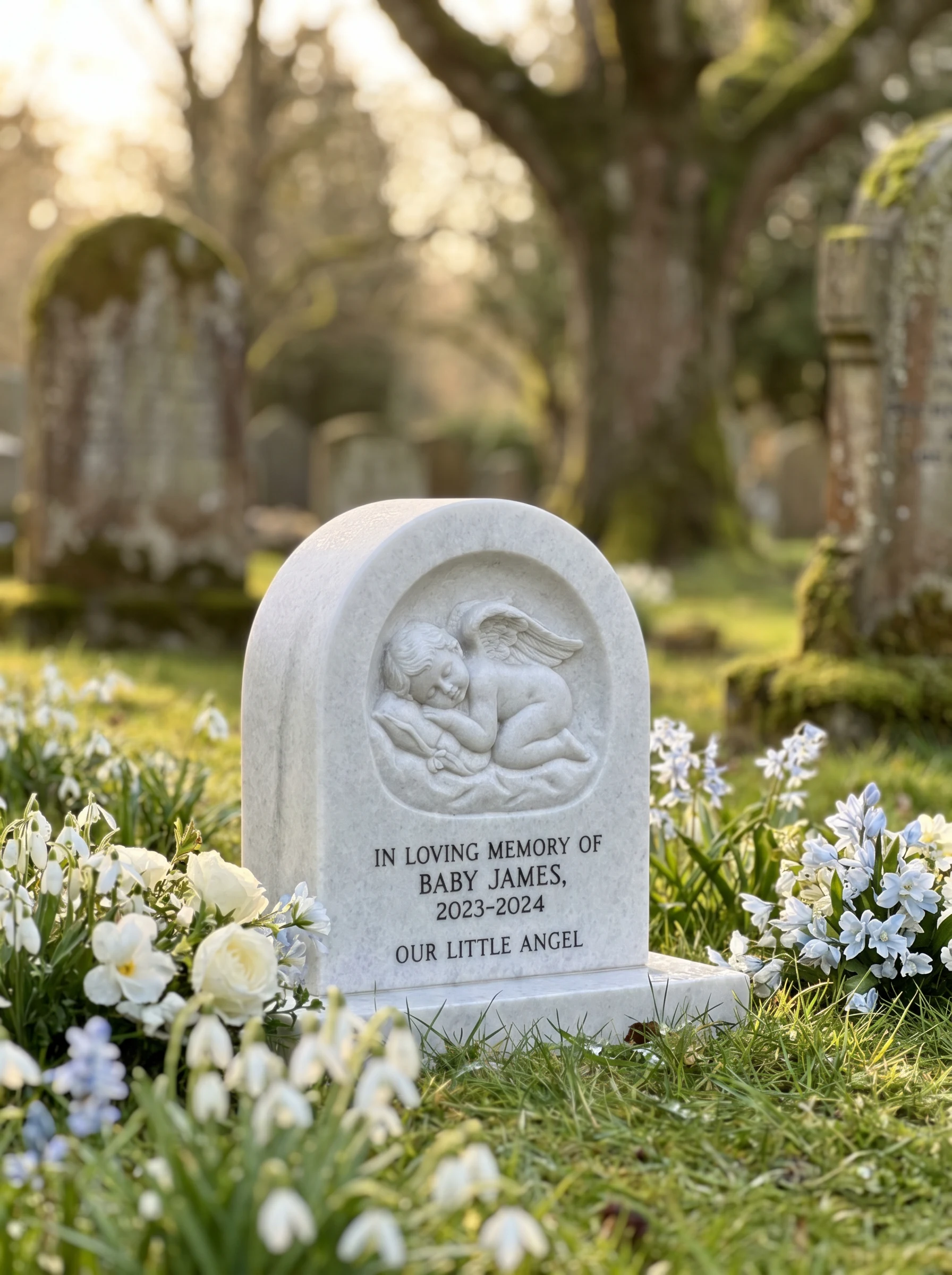 Infant and child memorial monument