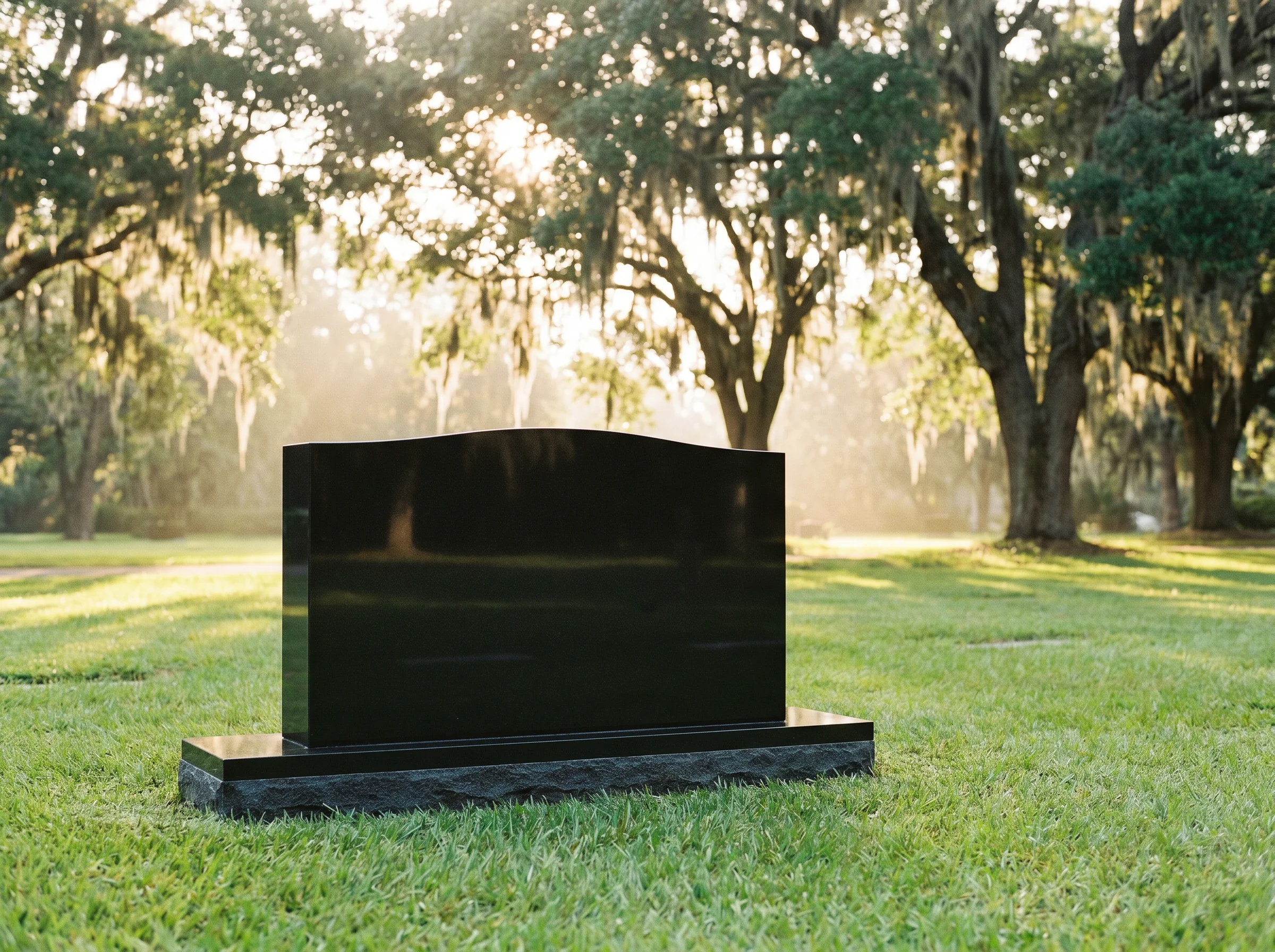 Cemetery monument installation