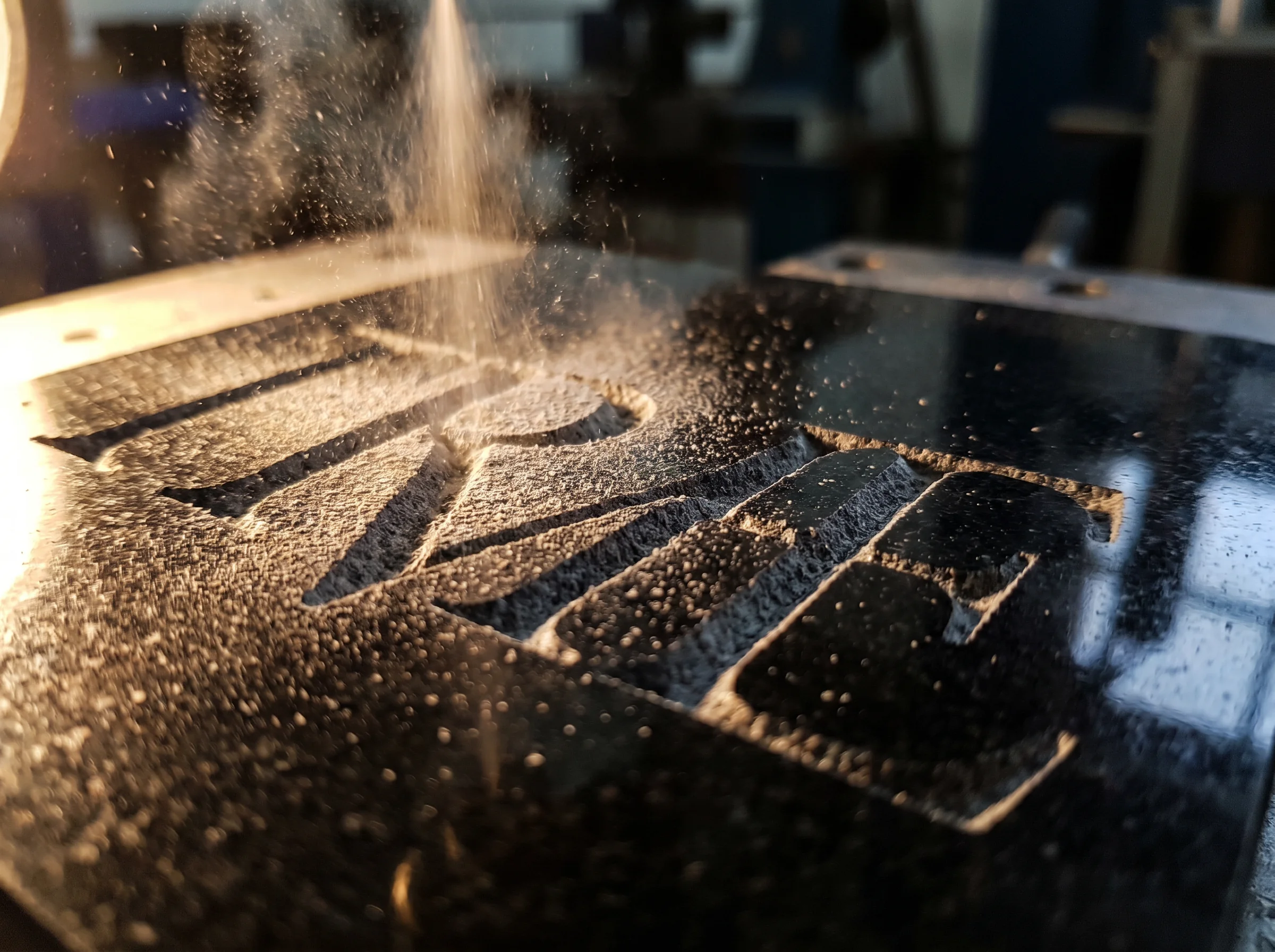 Precision stone engraving